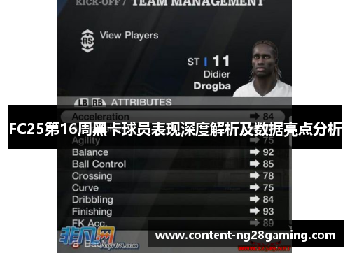 FC25第16周黑卡球员表现深度解析及数据亮点分析