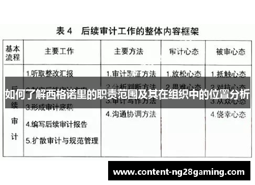 如何了解西格诺里的职责范围及其在组织中的位置分析